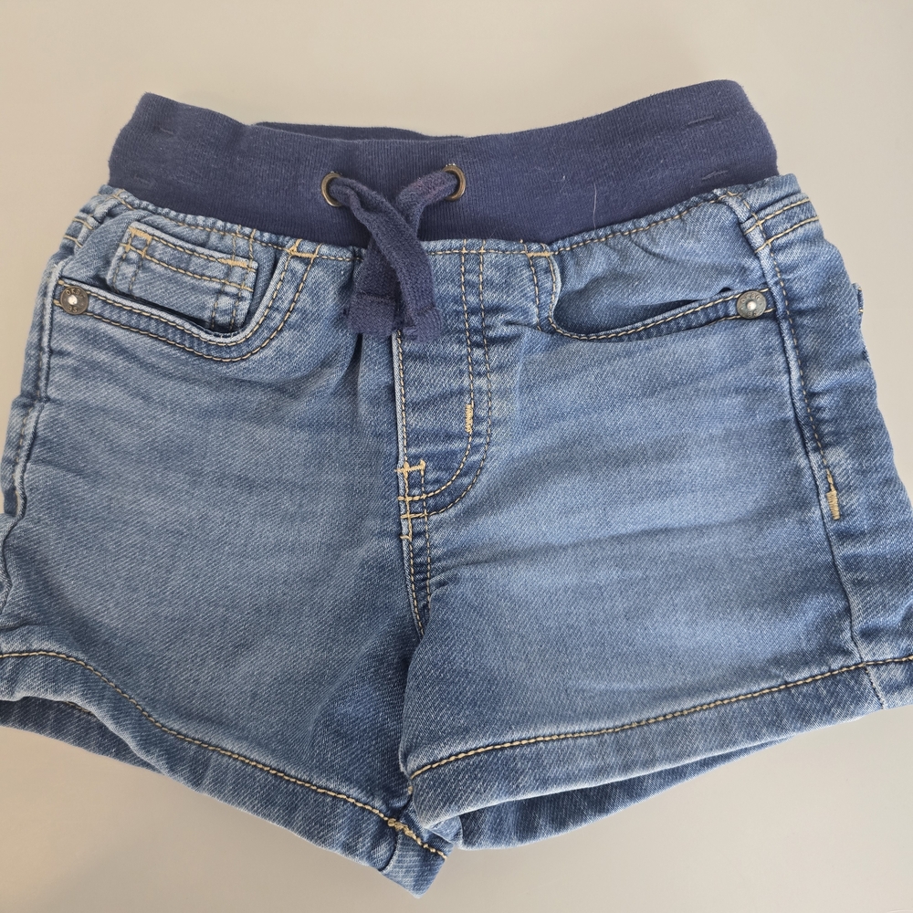 OshKosh B'gosh Light Blue Denim Shorts with Navy Waistband